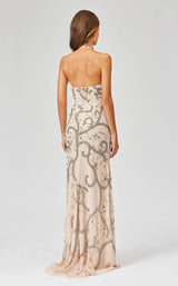 2 of 2 Lara 29372 Dress Champagne-Multi