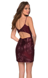 6 of 6 La Femme 29426 Dress Wine