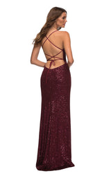 5 of 14 La Femme 29438 Dress Burgundy
