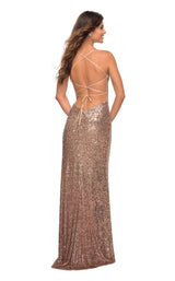 6 of 14 La Femme 29438 Dress Rose-Gold