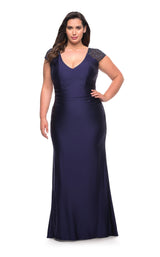1 of 2 La Femme 29481 Dress Navy