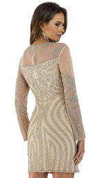 4 of 4 Lara 29489 Dress Nude-Silver