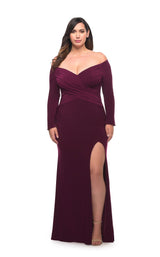 2 of 4 La Femme 29530 Dress Dark-Berry