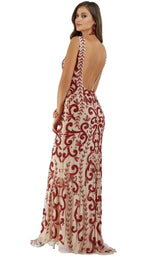 2 of 4 Lara 29536 Dress Nude-Red