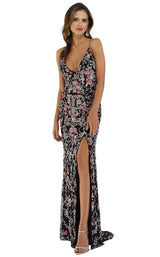 1 of 4 Lara 29594 Dress Black-Multi