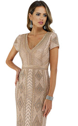 3 of 4 Lara 29606 Dress Champagne