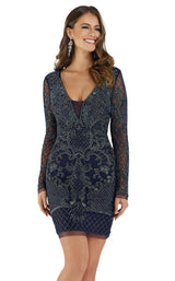 1 of 4 Lara 29610 Dress Navy