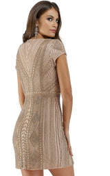 4 of 4 Lara 29611 Dress Champagne
