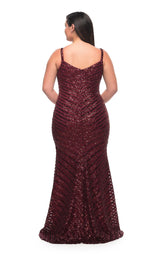 4 of 4 La Femme 29622 Dress Wine