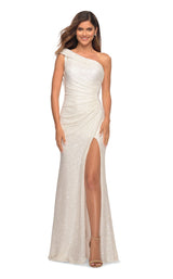3 of 11 La Femme 29627 Dress White