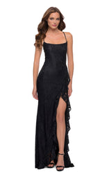 1 of 6 La Femme 29650 Dress Black