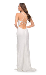 6 of 6 La Femme 29650 Dress White