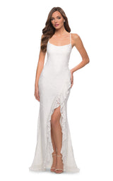 4 of 6 La Femme 29650 Dress White