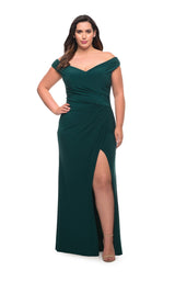 La Femme 29663 Dress Dark-Emerald