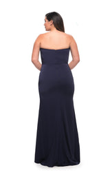 6 of 6 La Femme 29664 Dress Navy