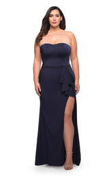 3 of 6 La Femme 29664 Dress Navy