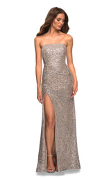 3 of 12 La Femme 29675 Dress Silver