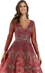3 of 4 Lara 29679 Dress Cranberry