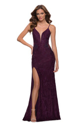 1 of 5 La Femme 29679 Dress Dark-Berry