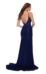 5 of 5 La Femme 29679 Dress Navy