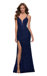 2 of 5 La Femme 29679 Dress Navy