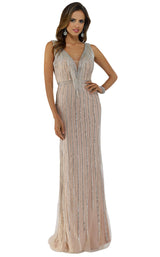 1 of 4 Lara 29680 Dress Nude-Silver