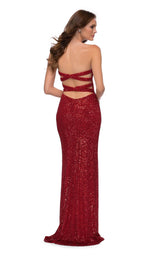 3 of 4 La Femme 29681 Dress Red