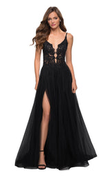 1 of 6 La Femme 29686 Dress Black