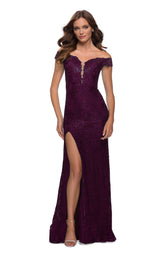 2 of 6 La Femme 29693 Dress Dark-Berry