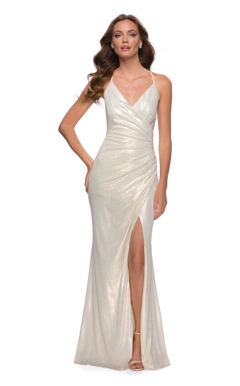 La Femme 29707 Dress White-Gold