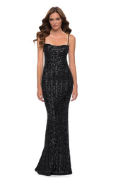 1 of 2 La Femme 29713 Dress Black