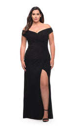 1 of 8 La Femme 29722 Dress Black