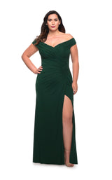2 of 8 La Femme 29722 Dress Emerald