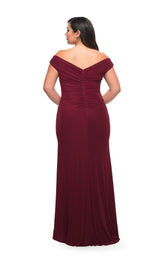 8 of 8 La Femme 29722 Dress Wine