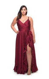 3 of 6 La Femme 29740 Dress Wine