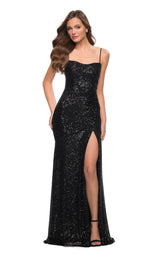 1 of 5 La Femme 29741 Dress Black