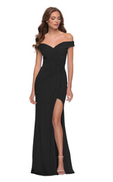 1 of 4 La Femme 29756 Dress Black