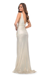 4 of 4 La Femme 29759 Dress White-Gold