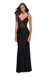 1 of 2 La Femme 29774 Dress Black