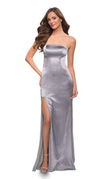 2 of 7 La Femme 29807 Dress Platinum