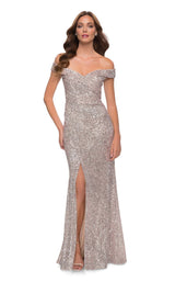 4 of 7 La Femme 29831 Dress Silver