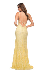 3 of 4 La Femme 29842 Dress Pale-Yellow