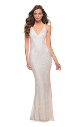 1 of 2 La Femme 29862 Dress Champagne