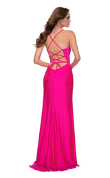 2 of 2 La Femme 29870 Dress Hot-Pink
