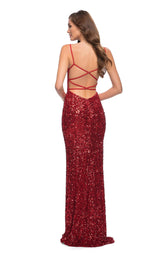 6 of 6 La Femme 29872 Dress Red