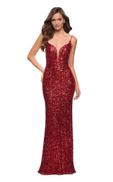 3 of 6 La Femme 29872 Dress Red
