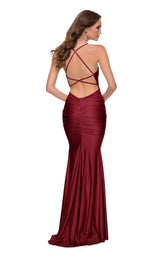 6 of 9 La Femme 29873 Dress Burgundy