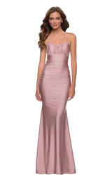 2 of 9 La Femme 29873 Dress Mauve