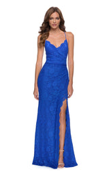 3 of 4 La Femme 29939 Dress Royal-Blue