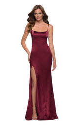 1 of 6 La Femme 29945 Dress Burgundy